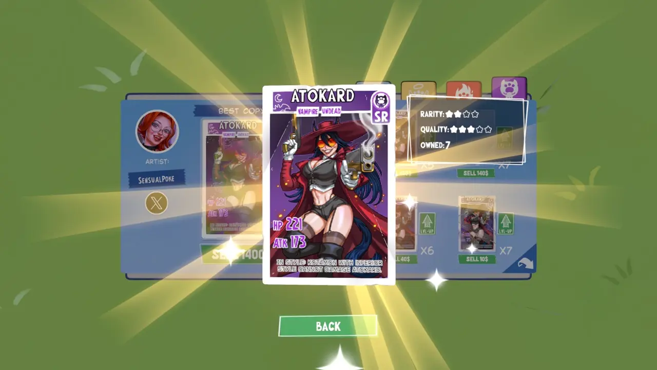 KOTAMON Game Atokard card guide screenshot 3