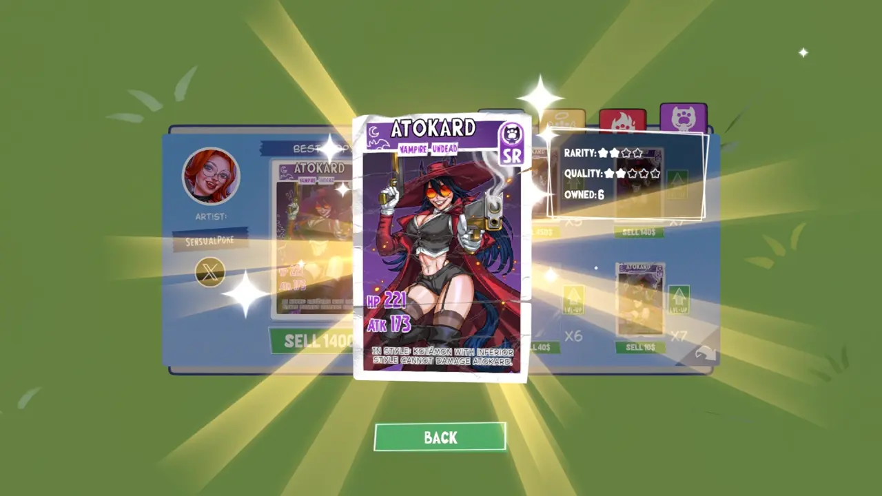 KOTAMON Game Atokard card guide screenshot 4