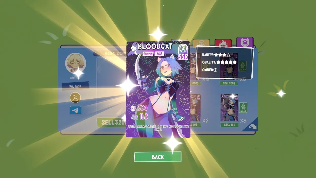 KOTAMON Game Bloodcat card guide screenshot 1