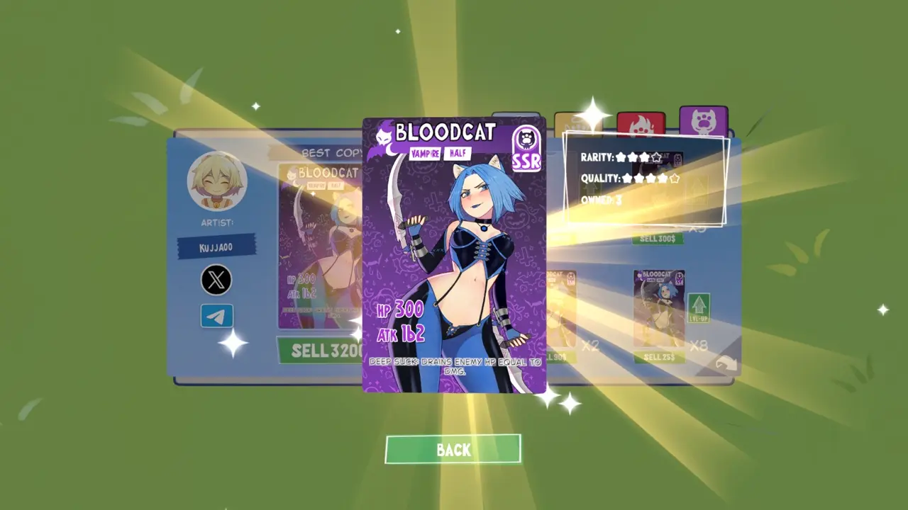 KOTAMON Game Bloodcat card guide screenshot 2