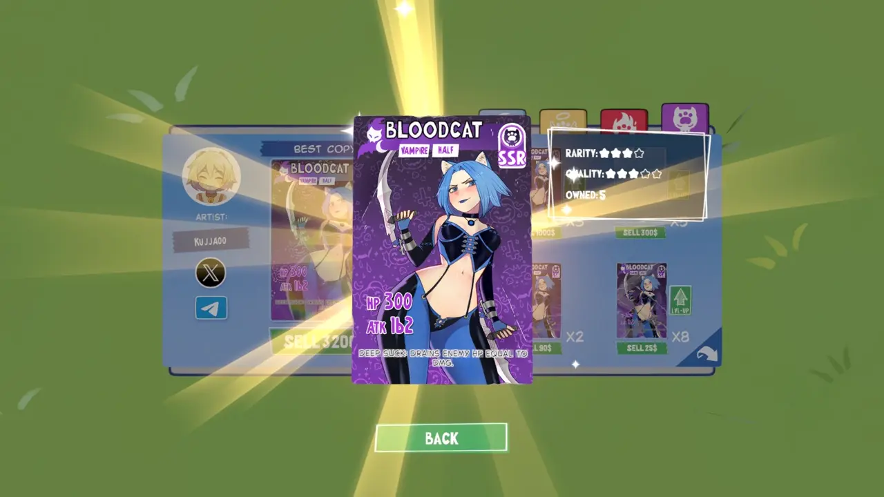 KOTAMON Game Bloodcat card guide screenshot 3