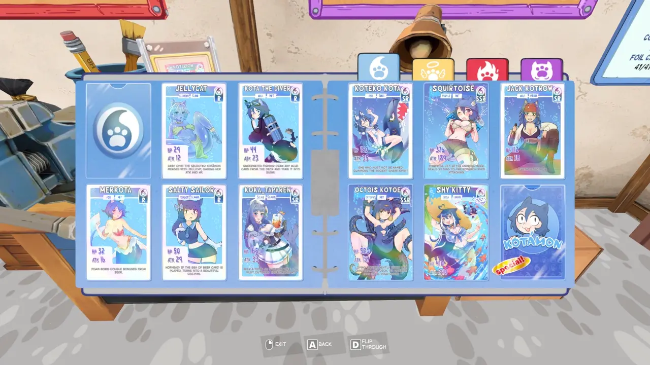KOTAMON Game Blue Card guide