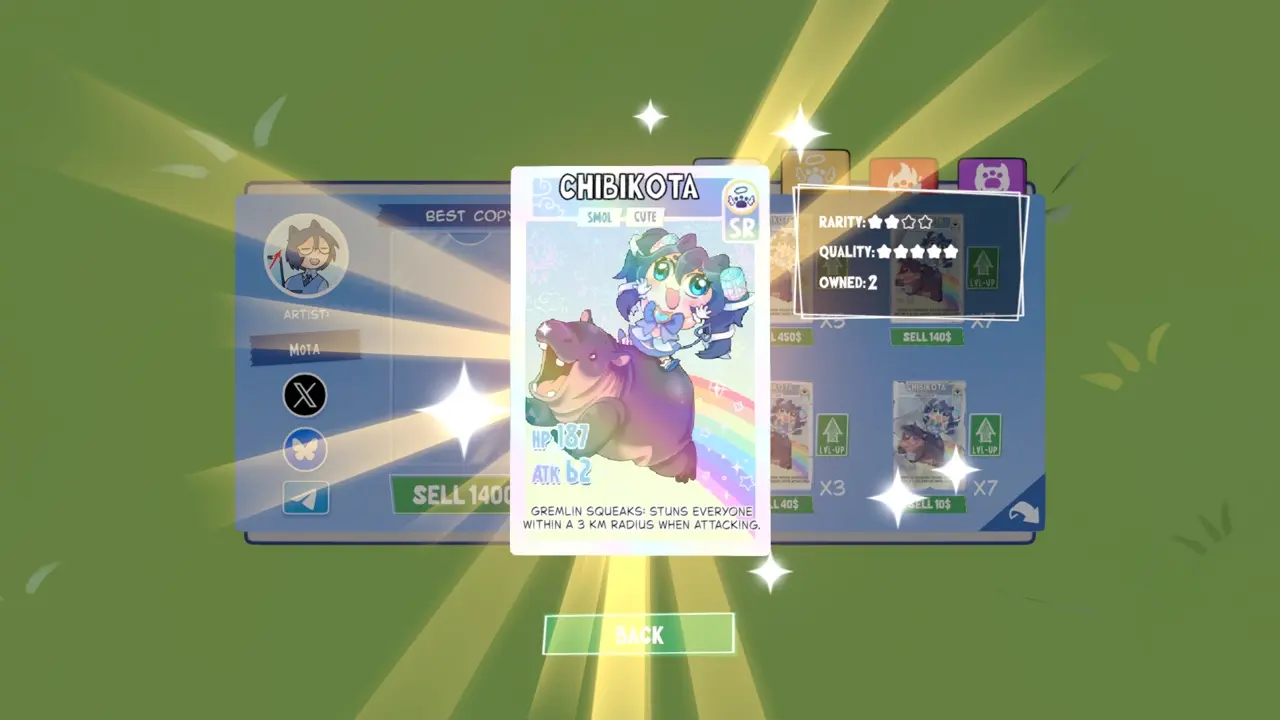 KOTAMON Game Chibikota card guide screenshot 1