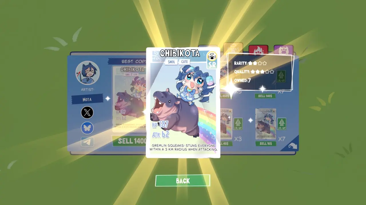 KOTAMON Game Chibikota card guide screenshot 3