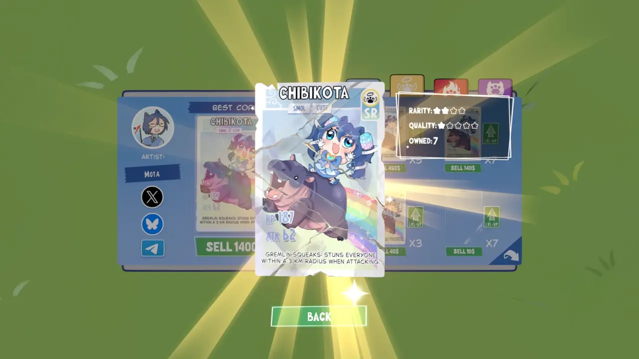 KOTAMON Game Chibikota card guide screenshot 5