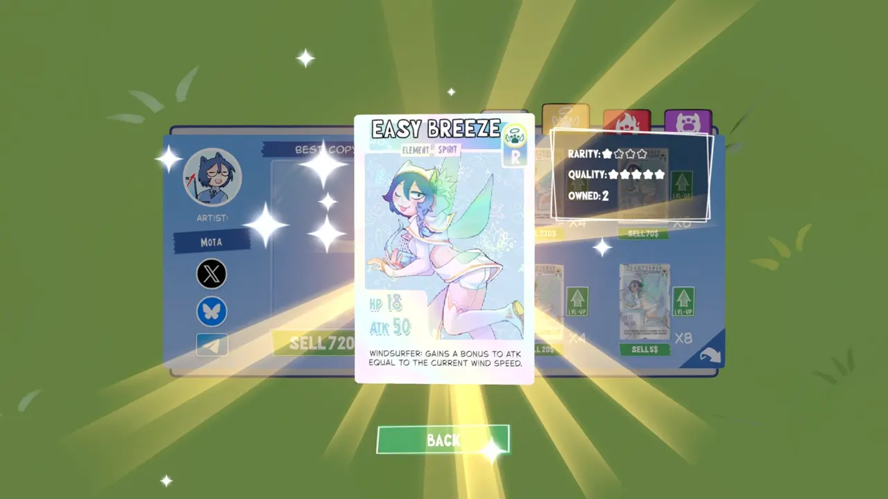 KOTAMON Game Easy Breeze card guide screenshot 1