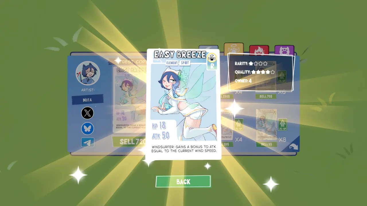 KOTAMON Game Easy Breeze card guide screenshot 2