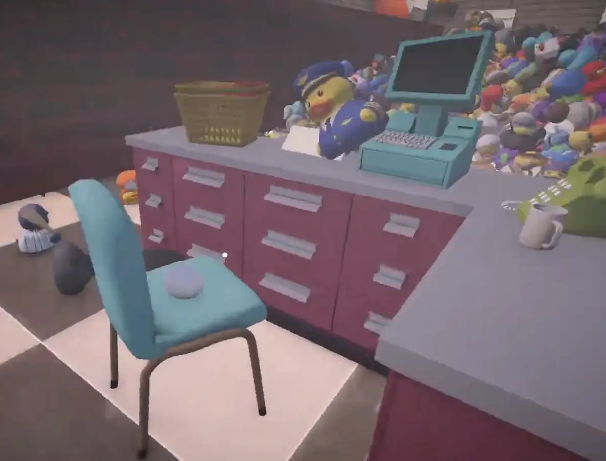 Egg #2 location on the chair in front of the cash register