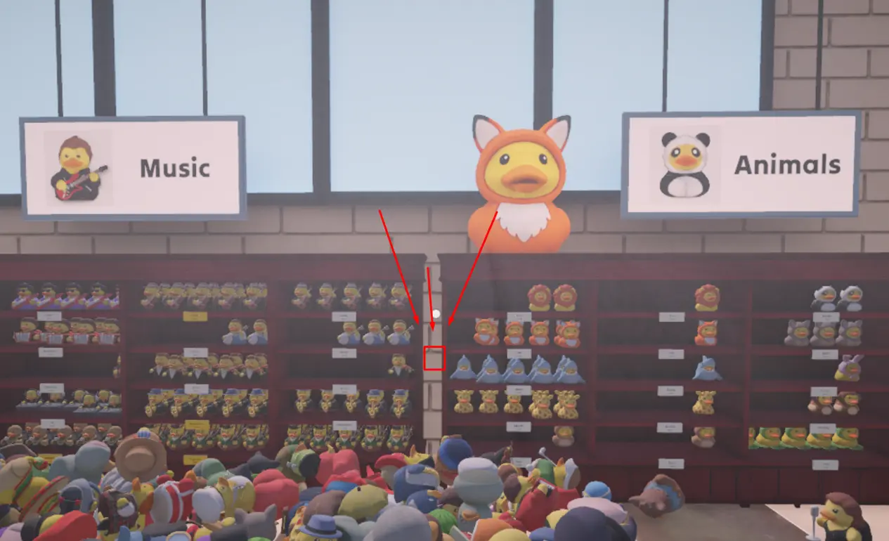 Egg #3 location between the animal and music shelves