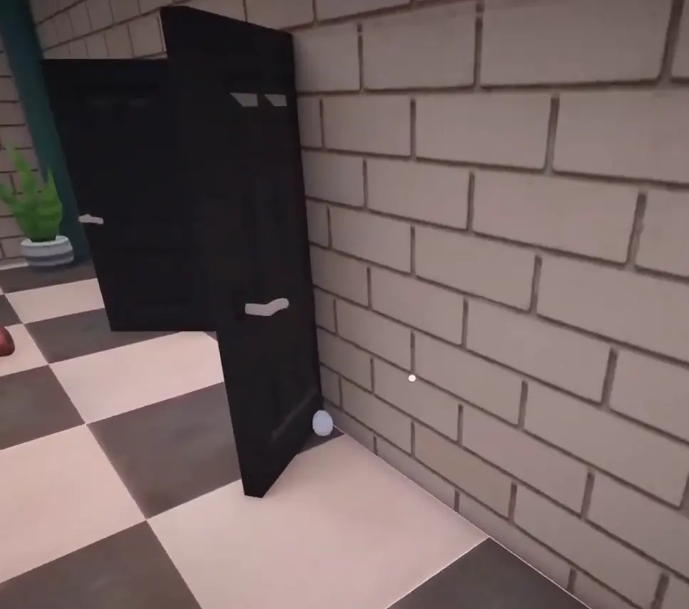 Egg #6 location behind the office door