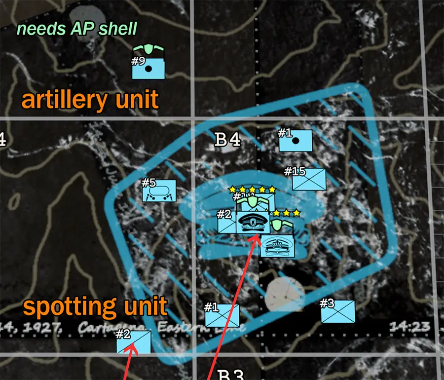 Iron Nest Betrayal allied artillery and spotting units