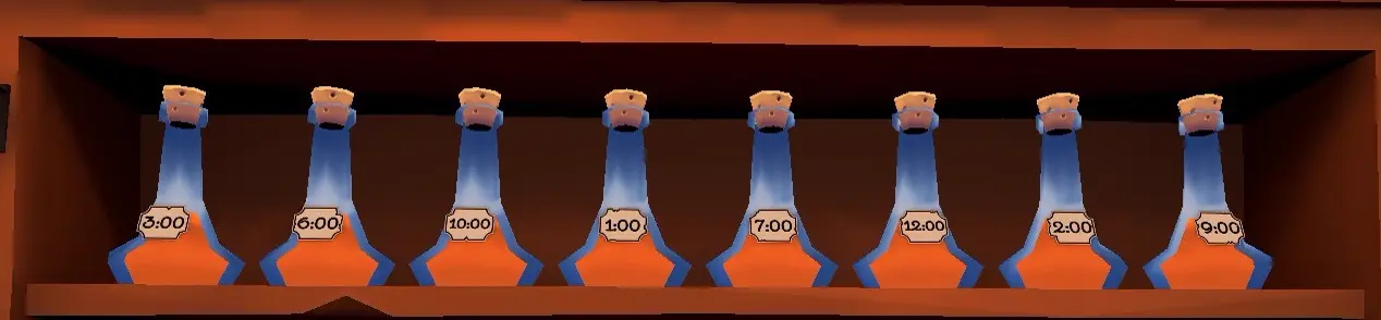 Clock puzzle sequence solution