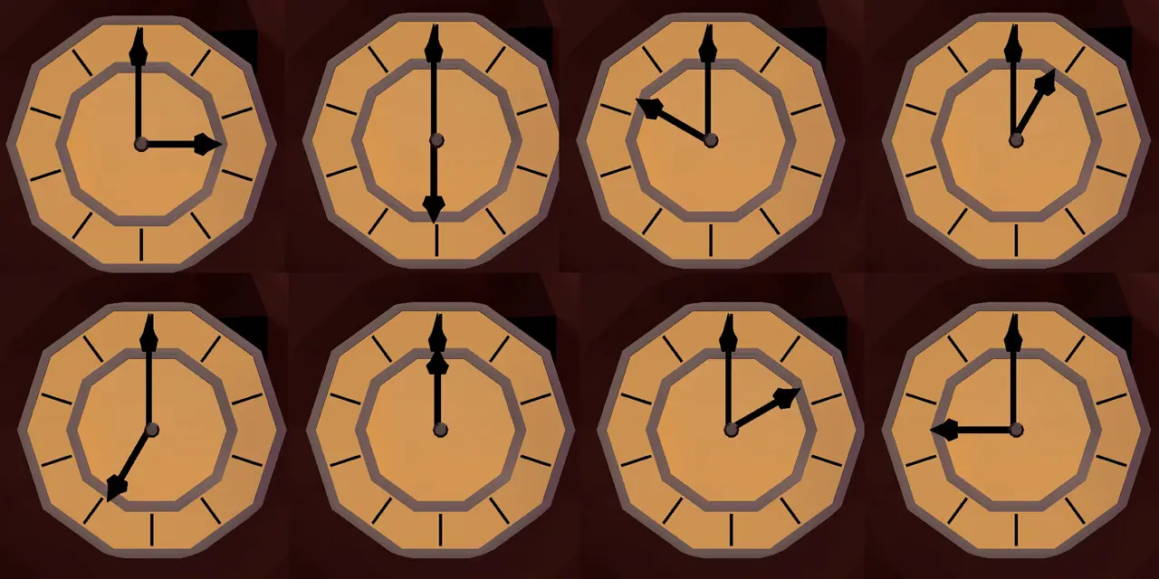 Clock puzzle with missing pieces returned