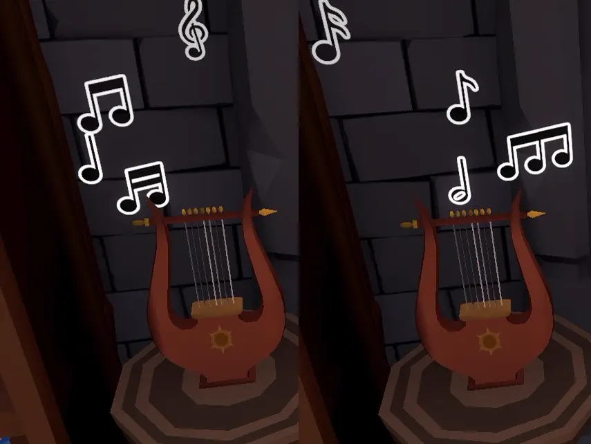Harp notes sequence pattern