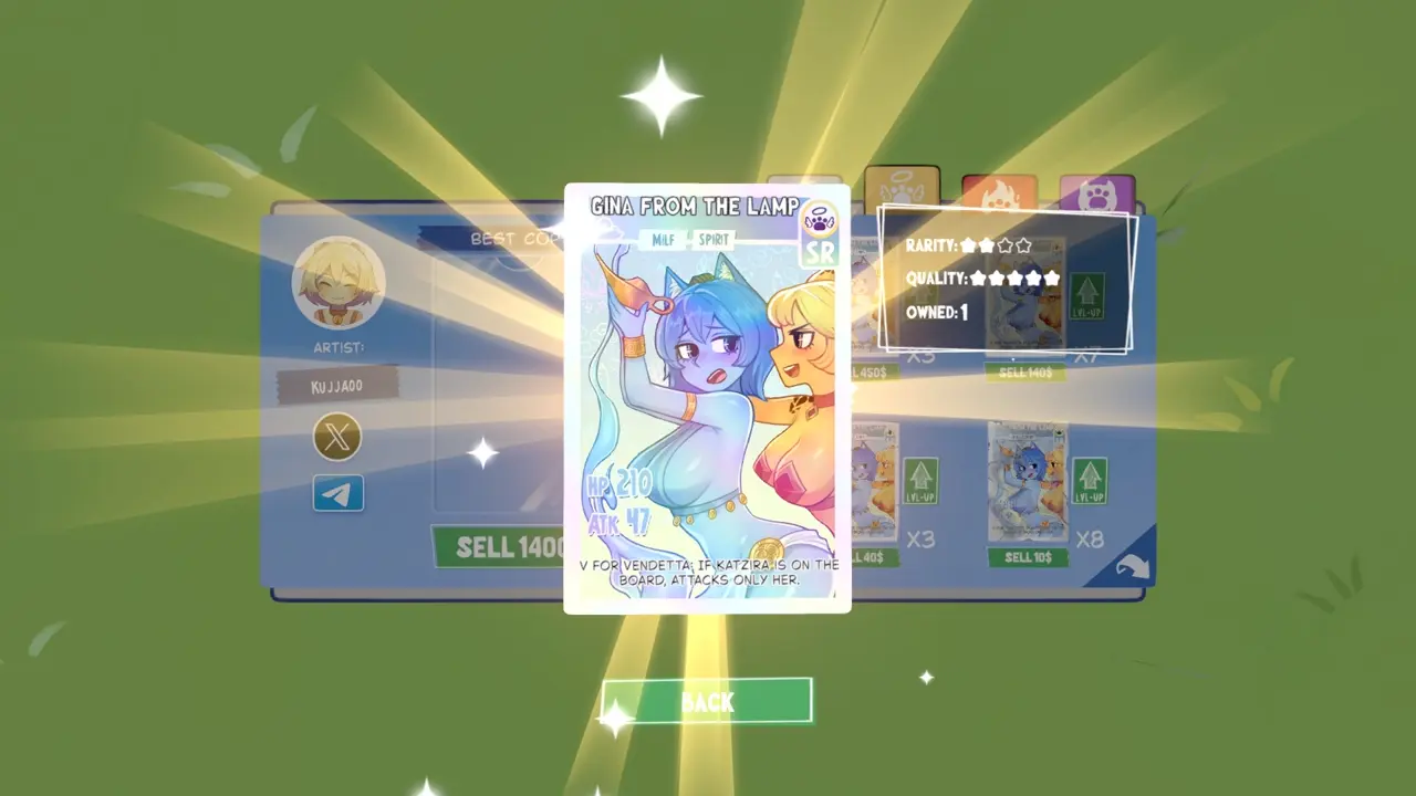 KOTAMON Game Gina From The Lamp card guide screenshot 1