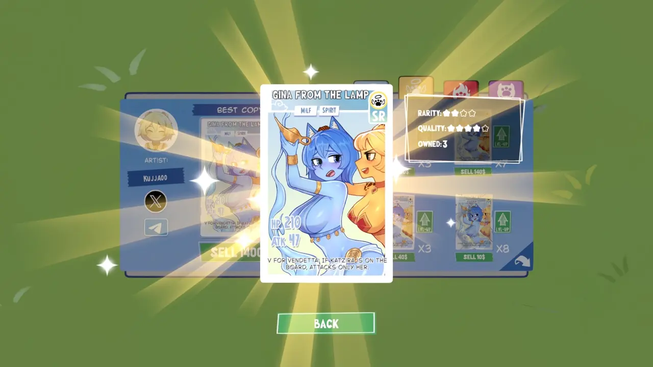KOTAMON Game Gina From The Lamp card guide screenshot 2