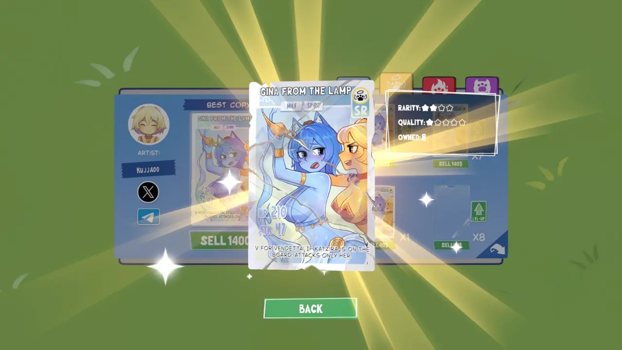 KOTAMON Game Gina From The Lamp card guide screenshot 5