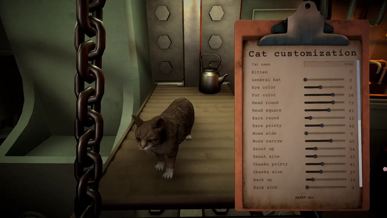 Customized cat in IRON NEST Heavy Turret Simulator