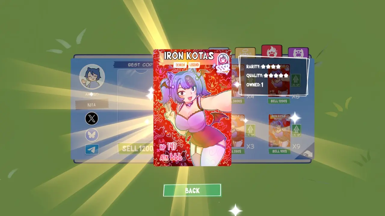 KOTAMON Game Iron Kotas card guide screenshot 1