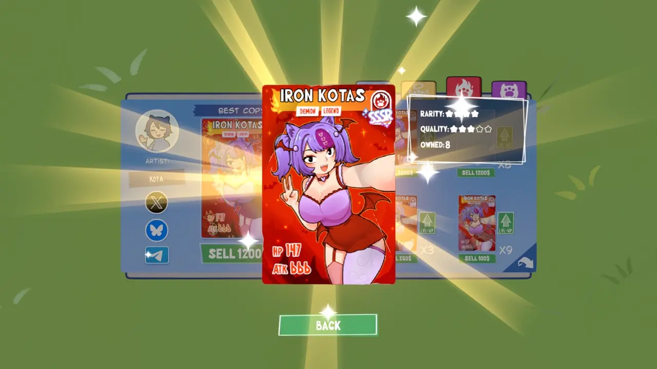 KOTAMON Game Iron Kotas card guide screenshot 3