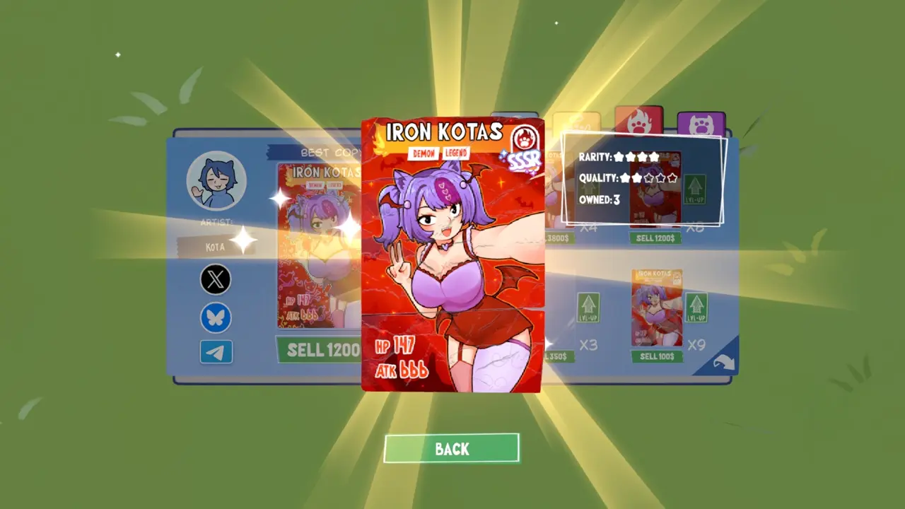 KOTAMON Game Iron Kotas card guide screenshot 4