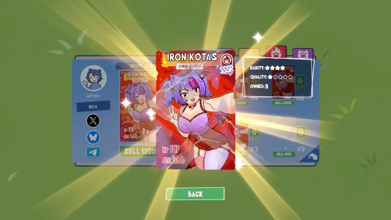KOTAMON Game Iron Kotas card guide screenshot 5