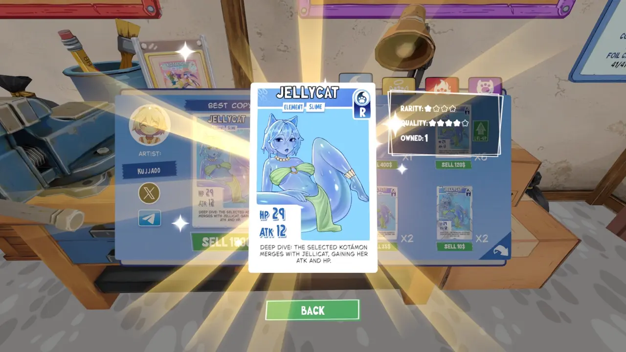 KOTAMON Game JellyCat card guide screenshot 2
