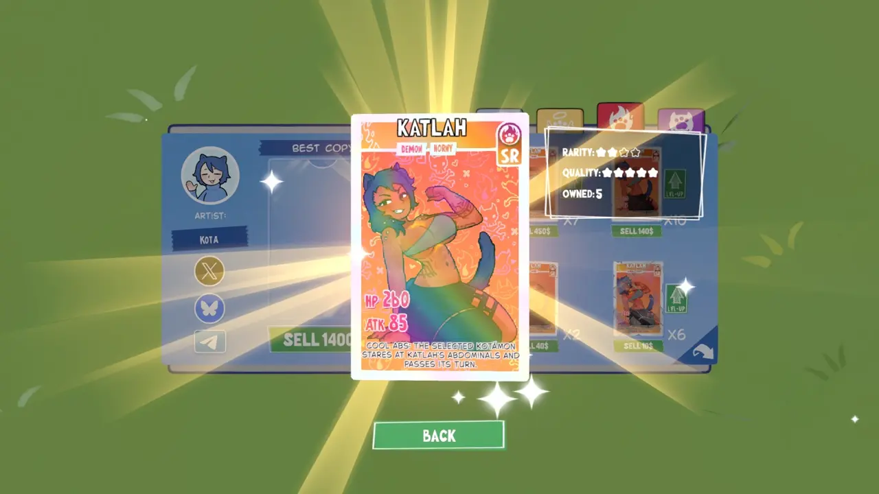 KOTAMON Game Katlah card guide screenshot 1