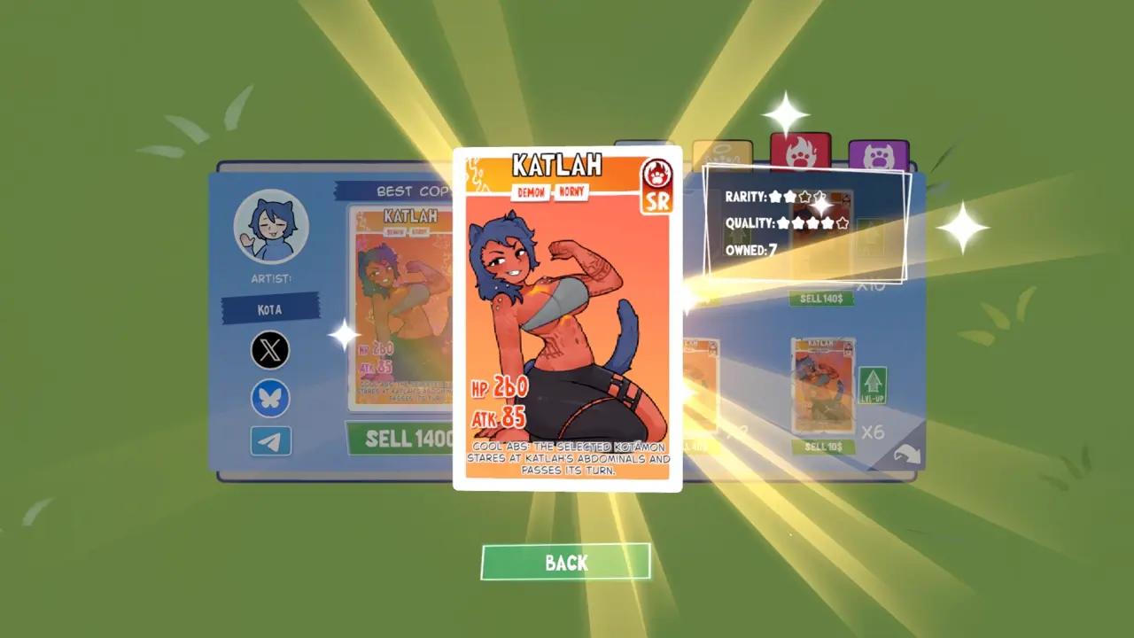 KOTAMON Game Katlah card guide screenshot 2