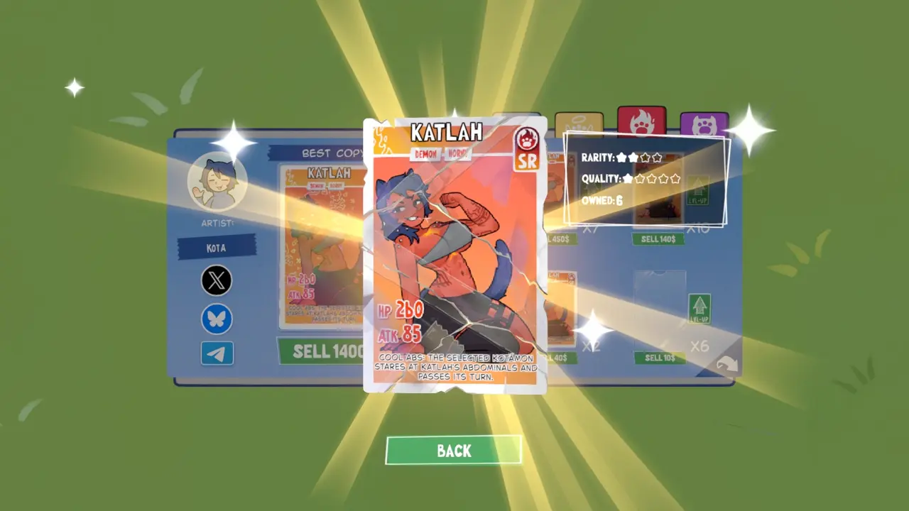 KOTAMON Game Katlah card guide screenshot 5