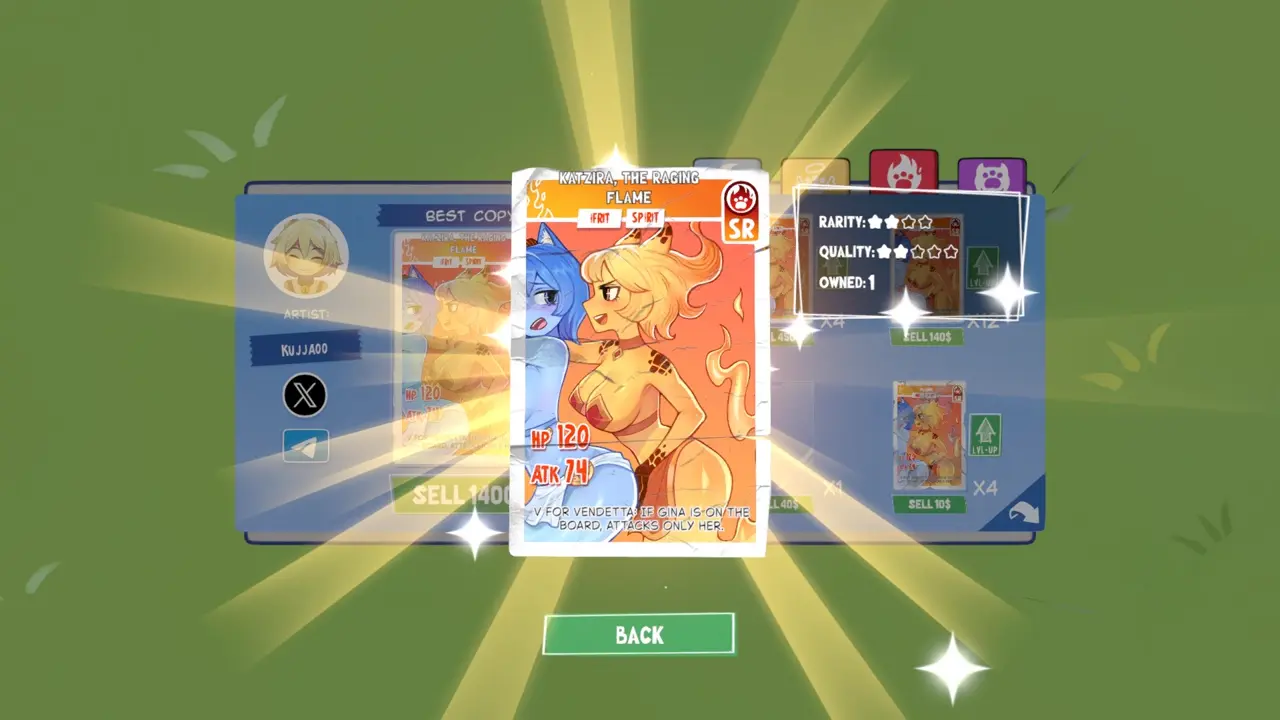 KOTAMON Game Katzira, The Raging Flame card guide screenshot 4