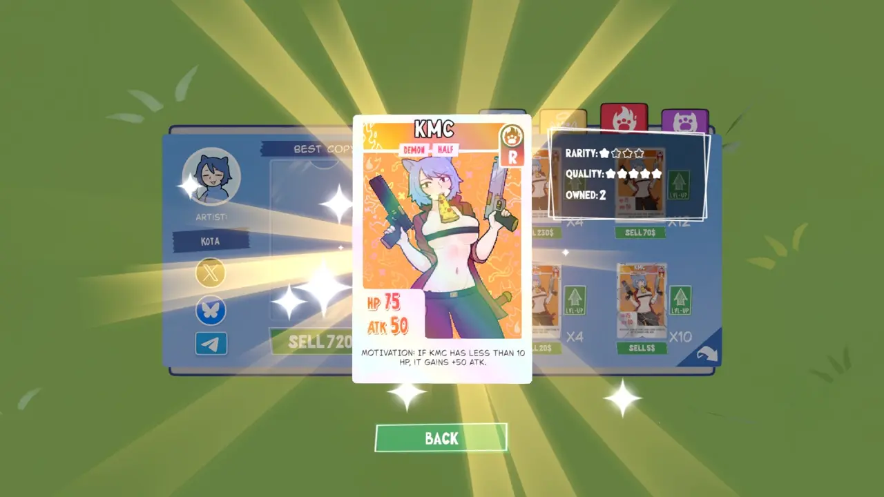 KOTAMON Game KMC card guide screenshot 1