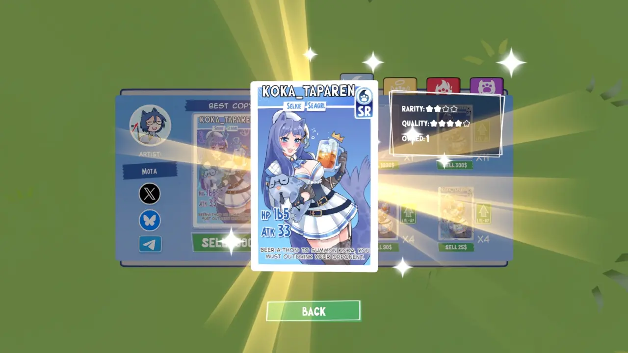 KOTAMON Game Koka_Taparen card guide screenshot 2