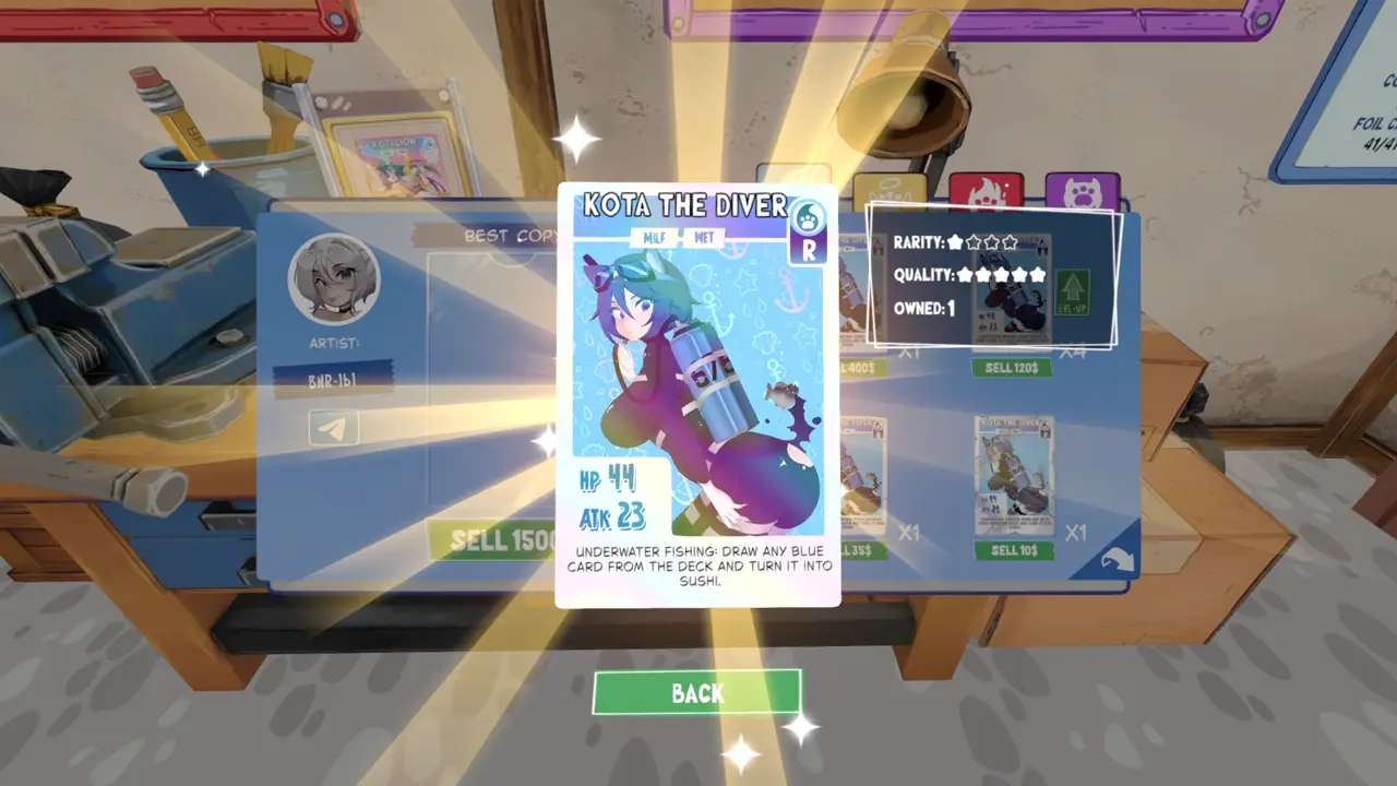 KOTAMON Game Kota The Diver card guide screenshot 1