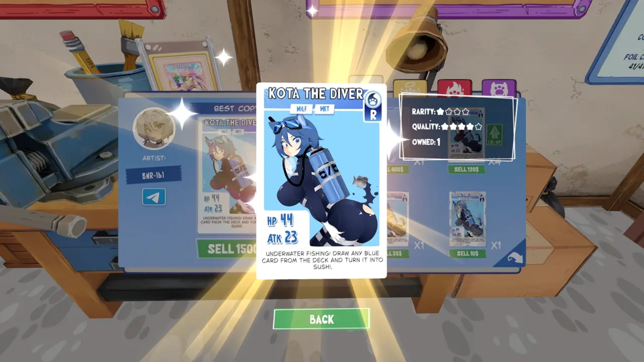KOTAMON Game Kota The Diver card guide screenshot 2