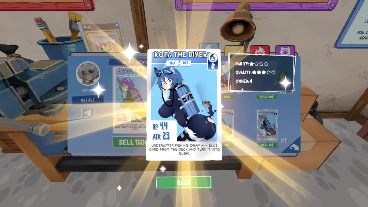 KOTAMON Game Kota The Diver card guide screenshot 3