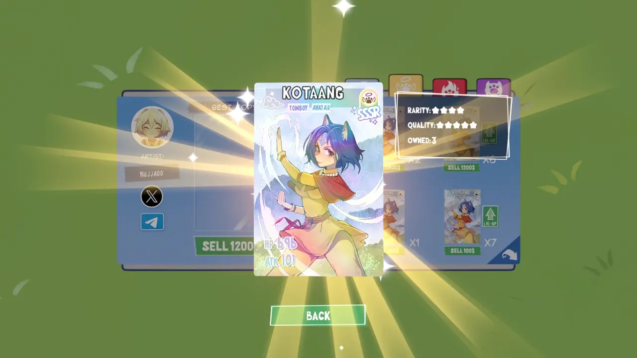 KOTAMON Game Kotaang card guide screenshot 1