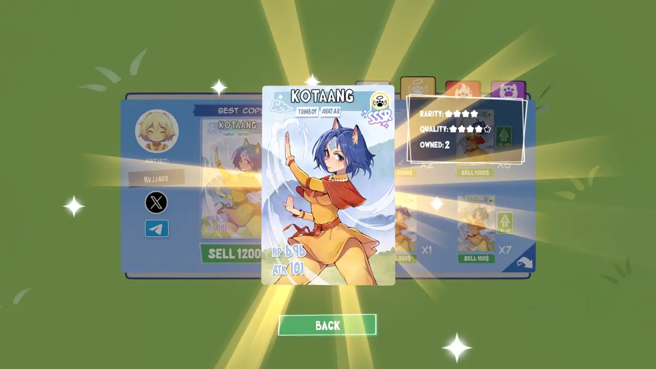 KOTAMON Game Kotaang card guide screenshot 2