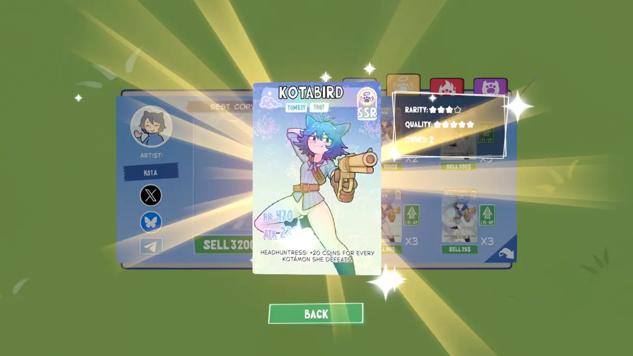 KOTAMON Game Kotabird card guide screenshot 1
