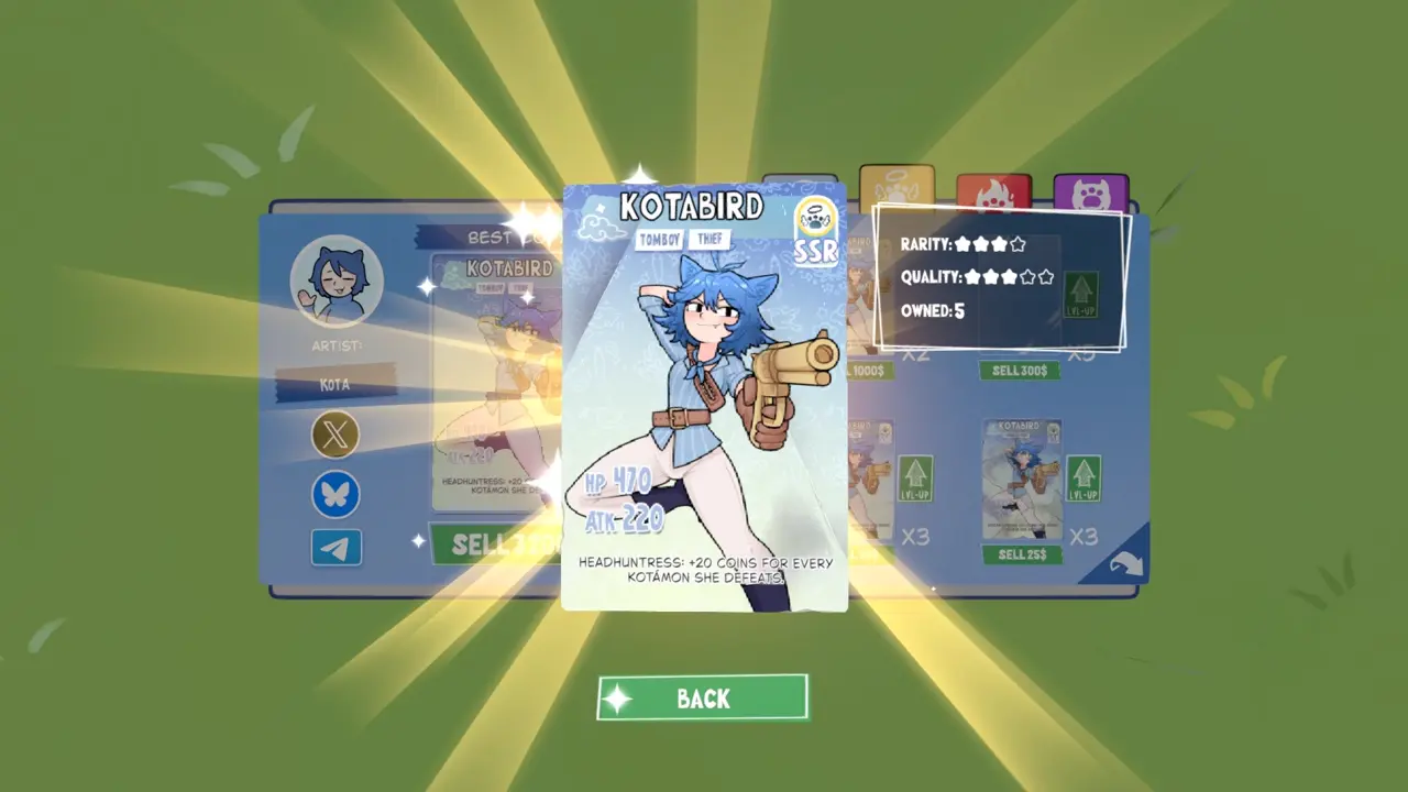 KOTAMON Game Kotabird card guide screenshot 3