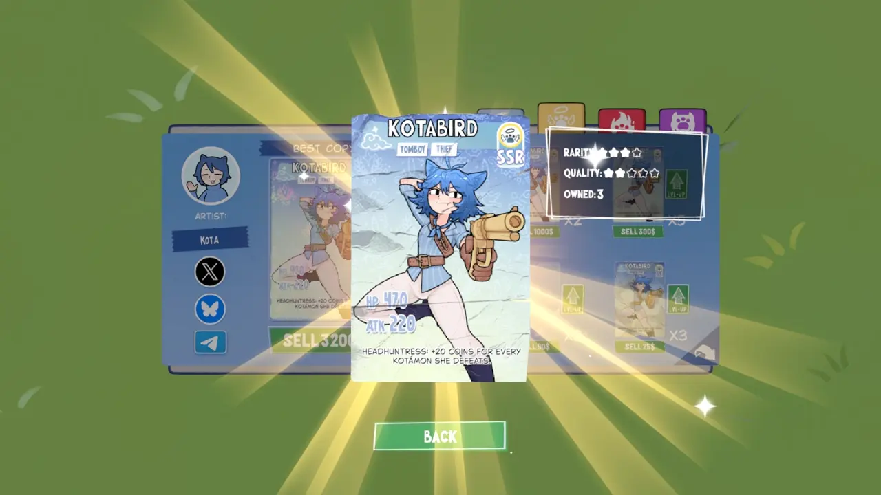 KOTAMON Game Kotabird card guide screenshot 4