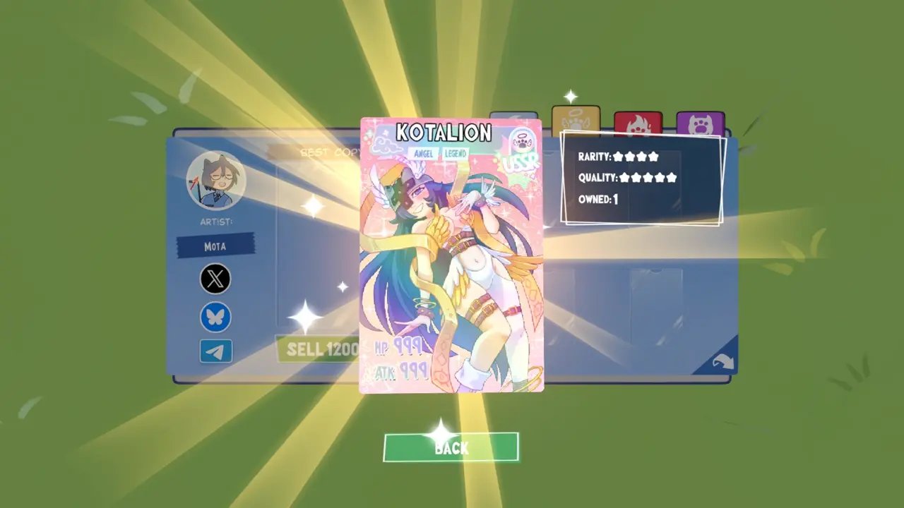 KOTAMON Game Kotalion card guide screenshot