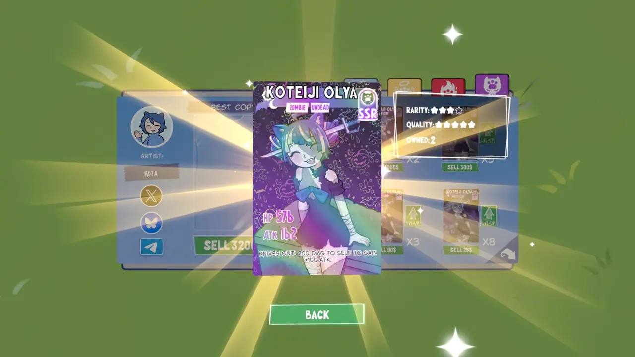 KOTAMON Game Koteiji Olya card guide screenshot 1