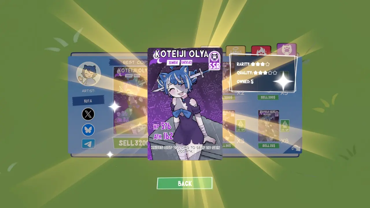 KOTAMON Game Koteiji Olya card guide screenshot 3
