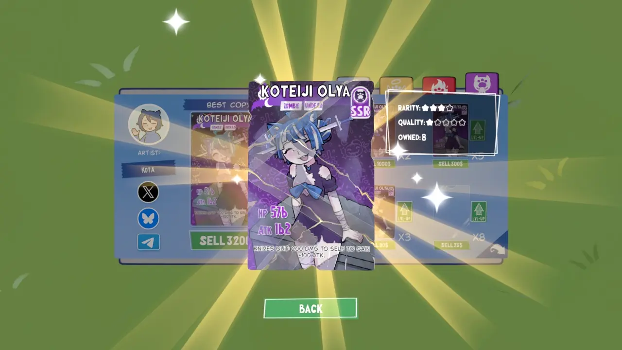 KOTAMON Game Koteiji Olya card guide screenshot 5