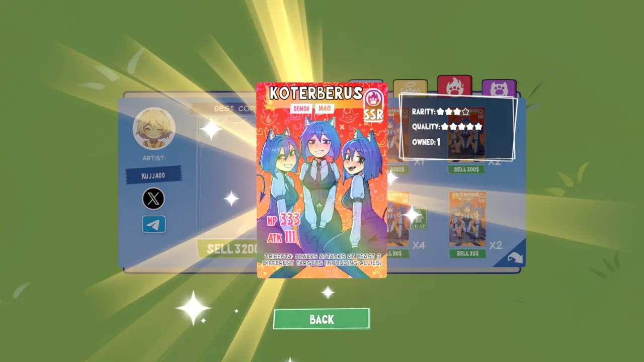 KOTAMON Game Koterberus card guide screenshot 1
