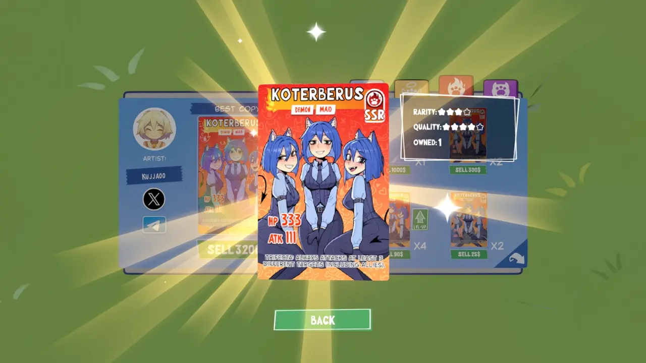 KOTAMON Game Koterberus card guide screenshot 2