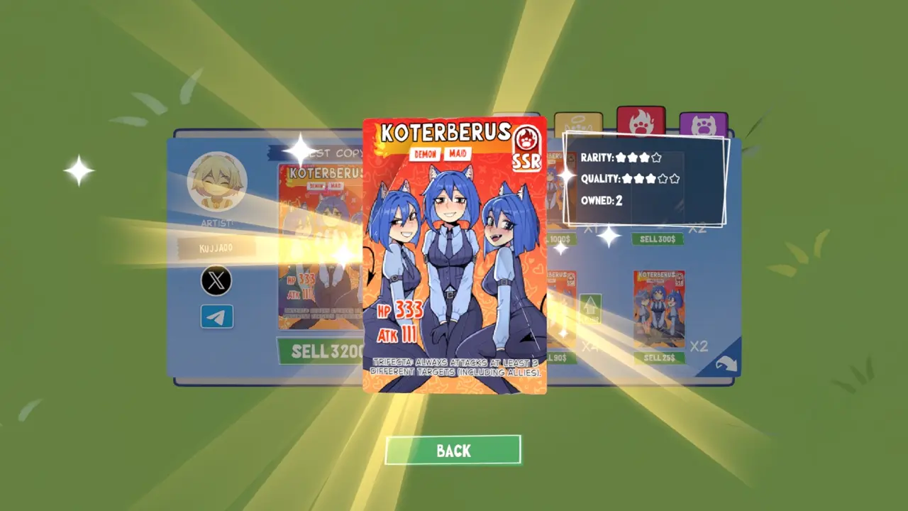 KOTAMON Game Koterberus card guide screenshot 3