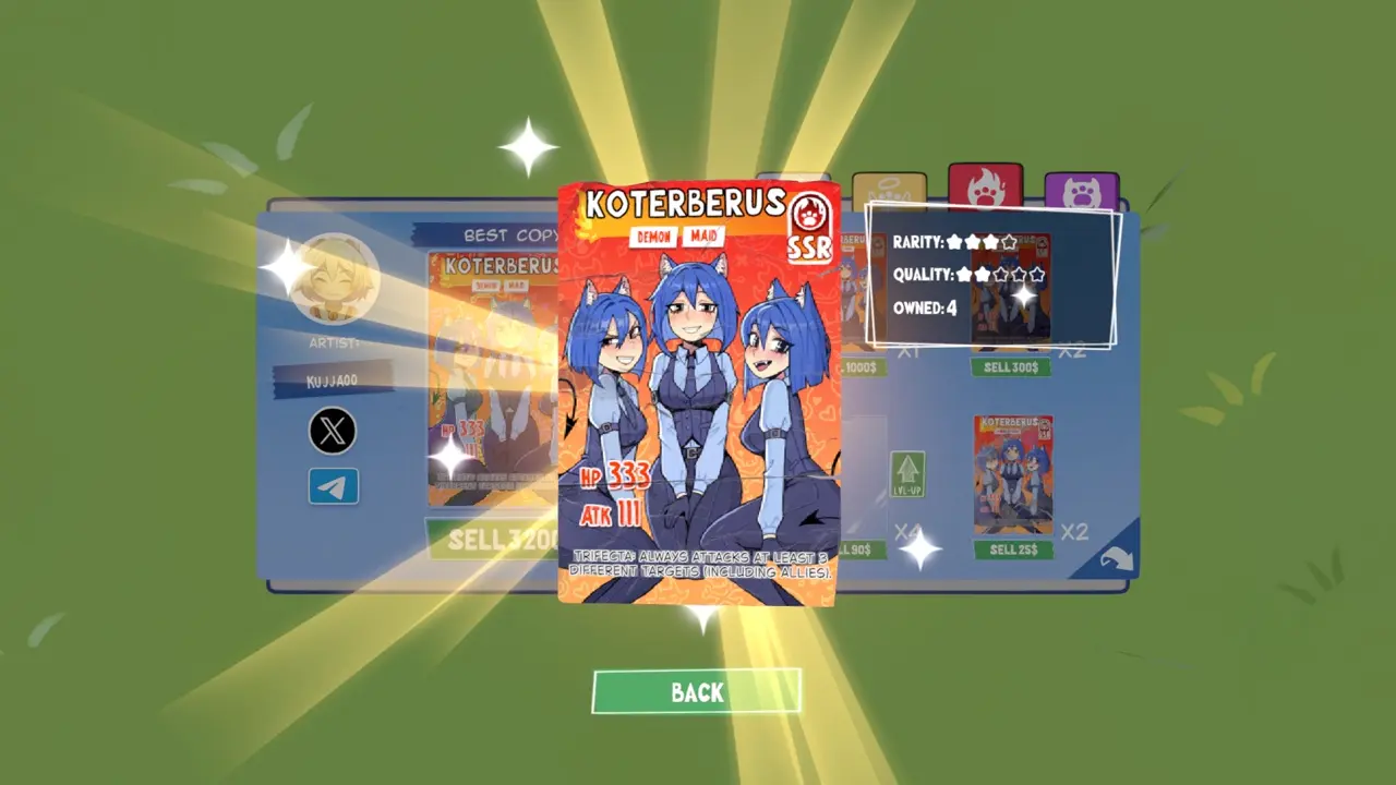 KOTAMON Game Koterberus card guide screenshot 4