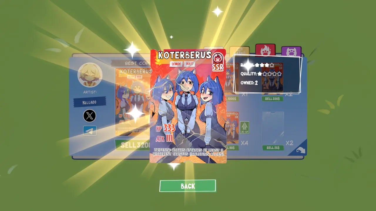 KOTAMON Game Koterberus card guide screenshot 5